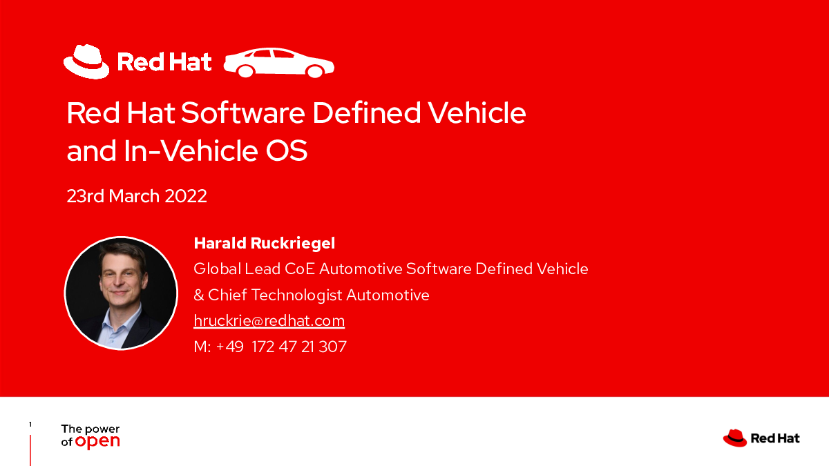 Red Hat Software Defined Vehicle and In-Vehicle OS-GRCC 科技文库